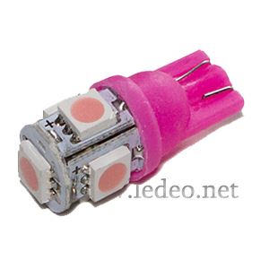 2 ampoules à LED smd  w5w / T10  Rose