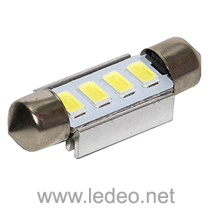 1 ampoule à LED navette 36 mm c5w  festoon  à 4 Led  smd