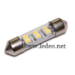 2 ampoules navettes 36mm c5w  festoon  à 6 Led  smd
