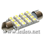 2 ampoules navettes 39 mm c5w  festoon  à 16 Led  smd