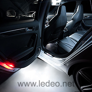 2 ampoules à LED éclairage des bas de porte  pour  Audi A6