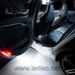 2 ampoules à LED éclairage des bas de porte  pour  Audi Q7