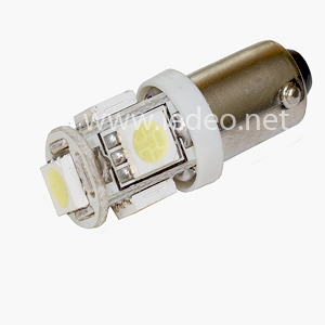 2 ampoules à 5 LED smd  H6W / BAX9s  veilleuses  blanc