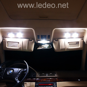 3 ampoules à LED plafonnier avant pour BMW série 5 E39
