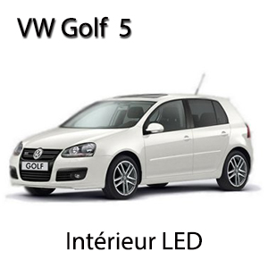 Kit éclairage à LED intérieur  pour Volkswagen Golf 5 ... Pack complet
