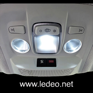 3 ampoules à  LED smd  blanc pur, pour plafonnier  Peugeot 208