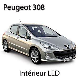 Kit éclairage à LED intérieur  pour Peugeot  308 ... pack essentiel