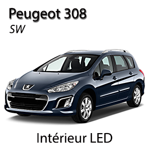 Kit éclairage à LED intérieur  pour Peugeot  308 sw  Pack complet