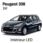 Kit éclairage à LED intérieur  pour Peugeot  308 sw  Pack complet