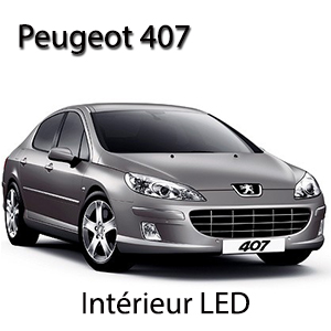 Kit éclairage à LED intérieur  pour Peugeot  407 ... Pack complet