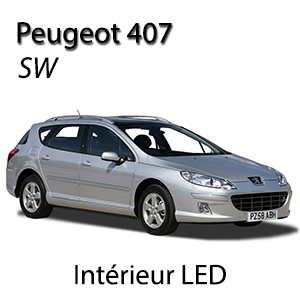 Kit éclairage à LED intérieur  pour Peugeot  407 SW ... Pack complet