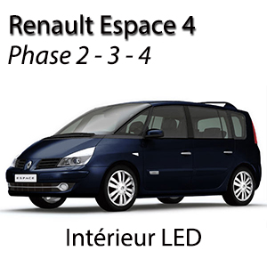 Kit éclairage à LED intérieur  pour Renault Espace 4 Phase 2 3 4   pack complet