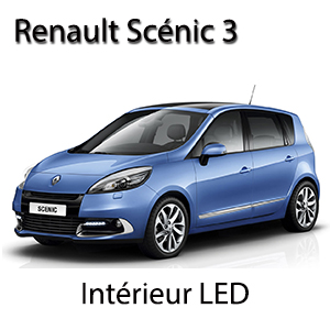 Kit éclairage à LED intérieur  pour Renault Scenic 3 ... Kit essentiel