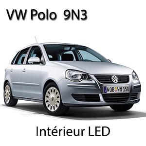 Kit éclairage à LED intérieur  pour Volkswagen Polo 9N3 ... pack complet