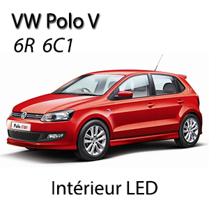Kit éclairage à LED intérieur  pour Volkswagen Polo 6R / 6C1 ... Pack complet
