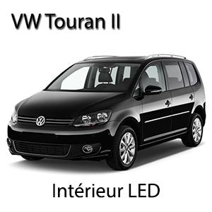 Kit éclairage à LED intérieur  pour Volkswagen Touran 2 ... Pack complet