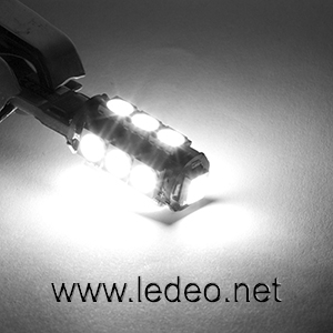 1 ampoule à 13 LED smd  w5w / T10  blanc  anti erreur